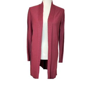 LOFT Women's 100% Cotton Open Front Lightweight Spring/Summer Cardigan - Pink S